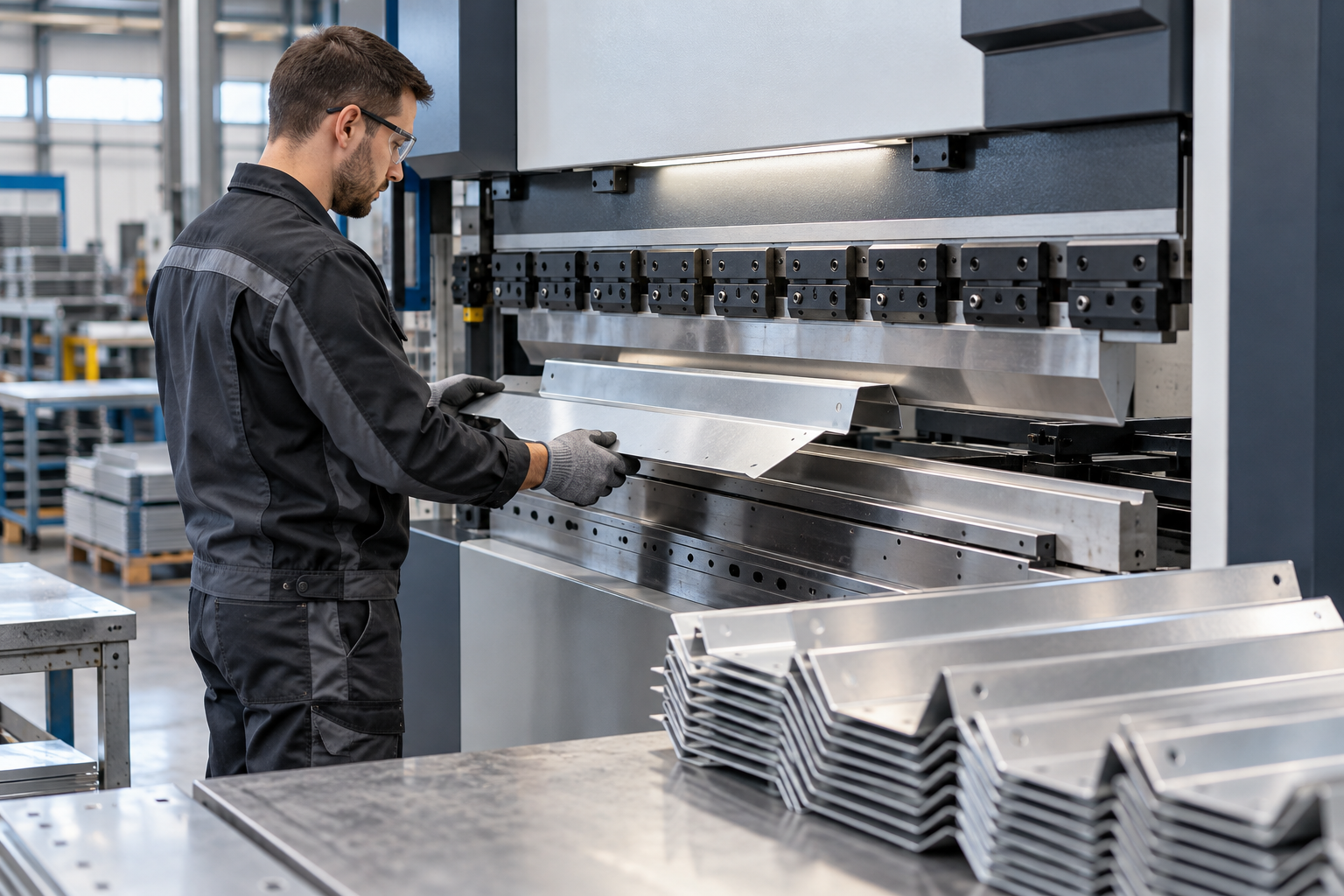 Precision sheet metal forming with a CNC press brake